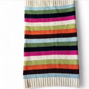 New Coach Cashmere Multicolor Striped Scarf